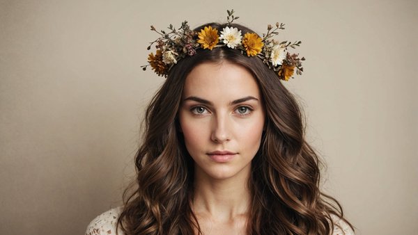 Serre-tête fleur séchée : élégance naturelle et touche bohème